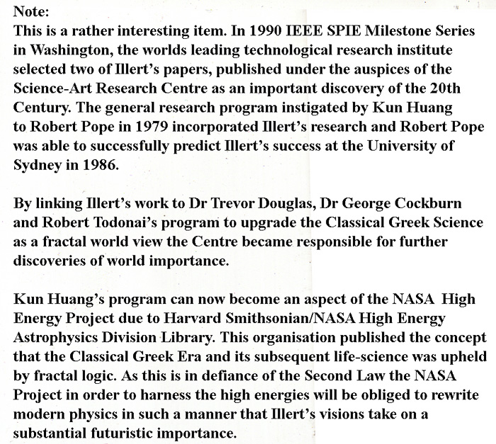 Note on Illert article