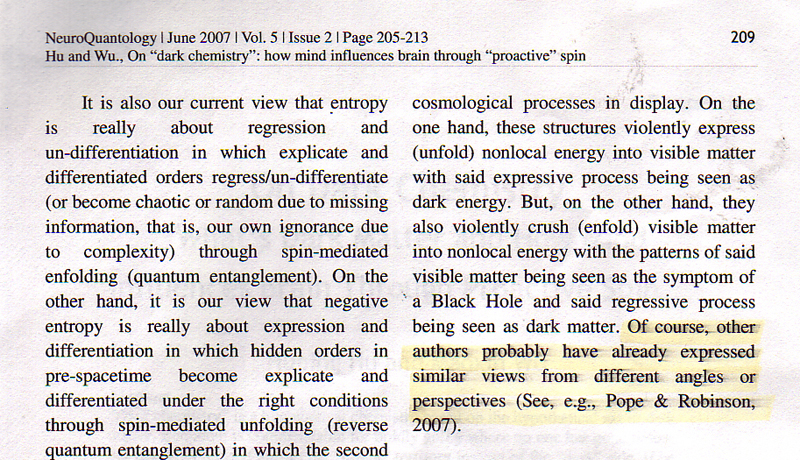 Citation in Neuroquantology journal