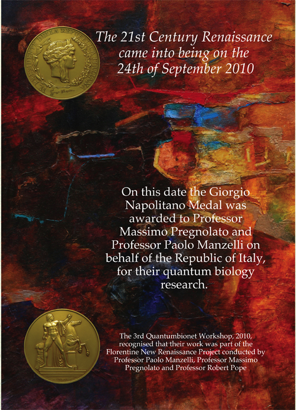 Giorgio Napolitano Medal declaration