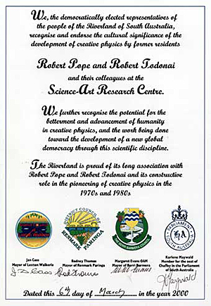 Document of recognition of the cultural importance of the Science-Art Research Centre